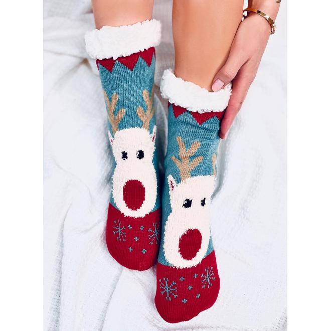 Dámske vianočné ponožky so sobom
