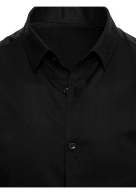 Pánska čierna košeľa s dlhým rukávom