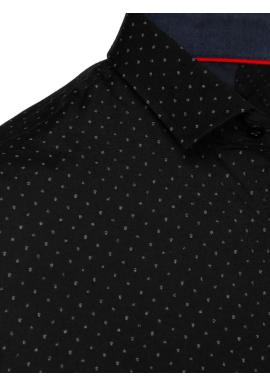 Vzorovaná pánska košeľa čiernej farby