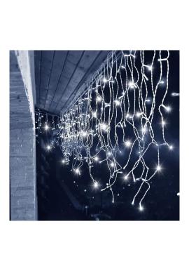 Vianočné LED cencúle v studenej bielej farbe - 25 m