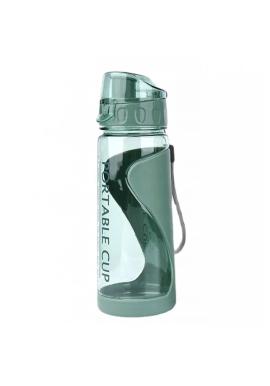 Zelená fitness fľaša na vodu - 600 ml