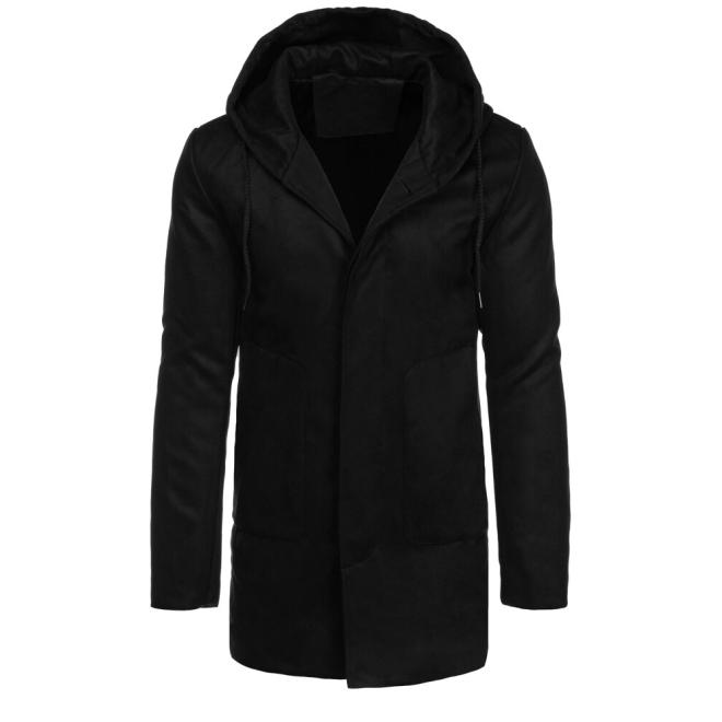 Čierny pánsky kabát na zimu