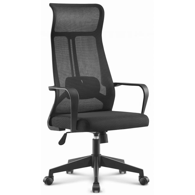 Čierne látkové kancelárske kreslo Hell's Chair HC- 1025