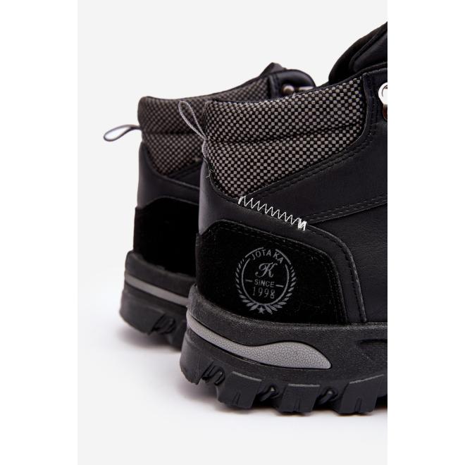 Pánske trekingové topánky v čiernej farbe