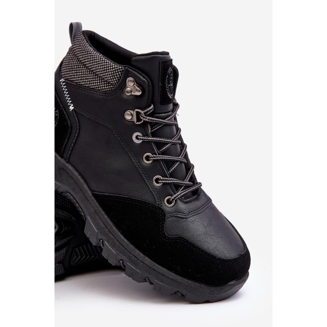 Pánske trekingové topánky v čiernej farbe