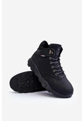 Trekingové pánske topánky čiernej farby