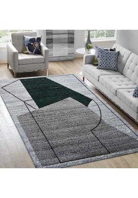 Moderný sivý koberec so vzorom