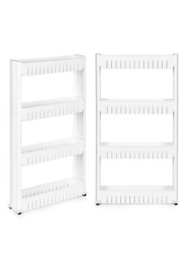 Univerzálny policový regál v bielej farbe