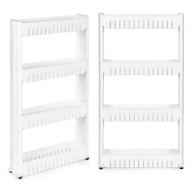 Univerzálny policový regál v bielej farbe 