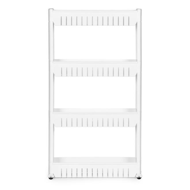Univerzálny policový regál v bielej farbe 