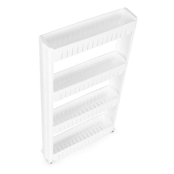 Univerzálny policový regál v bielej farbe 