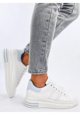 Bielo-modré Sneakersy na skrytom podpätku