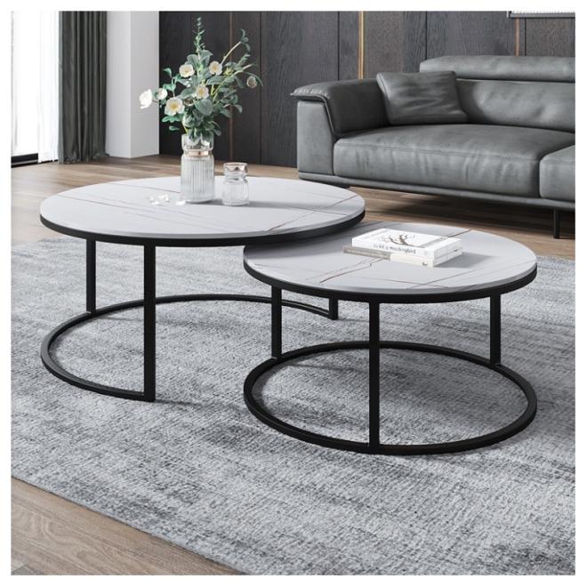 Sada okrúhlych konferenčných stolíkov 2v1