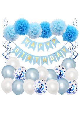 Narodeninová sada balónov v modrej farbe v zľave