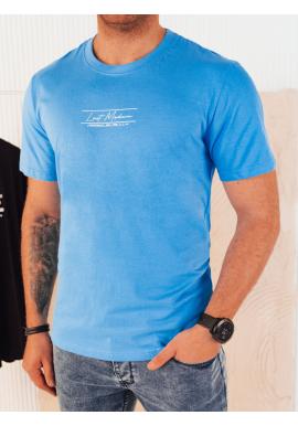 Modré pánske tričko s krátkym rukávom