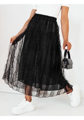 Dámska tylová maxi sukňa čiernej farby
