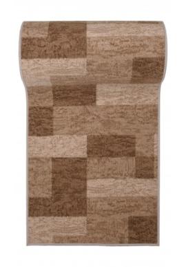 Tmavohnedý metrážny koberec so vzorom