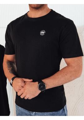 Čierne pánske tričko s krátkym rukávom