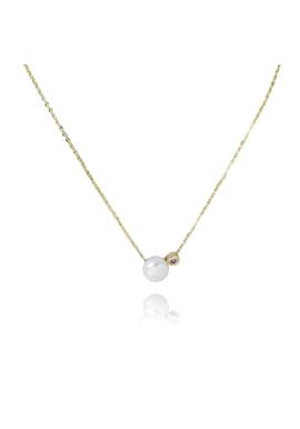 Pozlátený náhrdelník s perlou