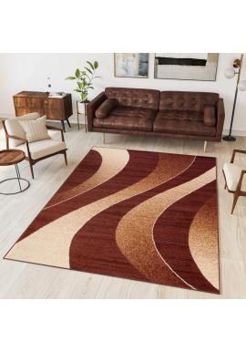 Hnedý vzorovaný koberec vo výpredaji