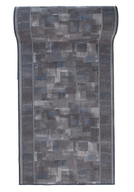 Sivý metrážny koberec so vzorom