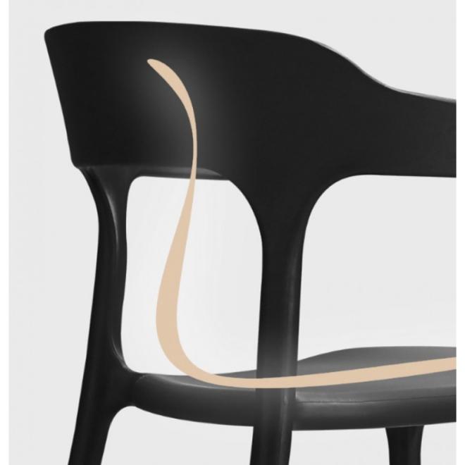 Čierna moderná stolička