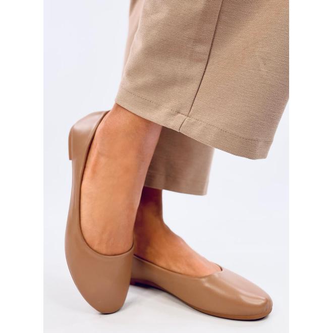 Hnedé dámske balerínky