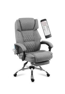 Látkové masážne kreslo Mark Adler BOSS 6.0 GREY