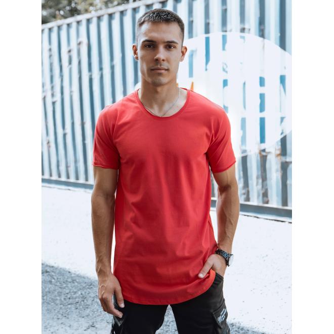 Bavlnené pánske tričko červenej farby