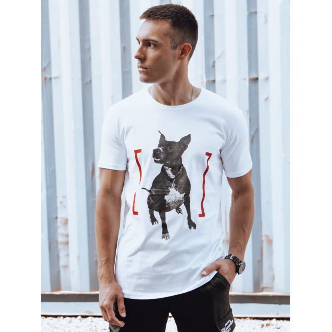 Pánske biele tričko s potlačou
