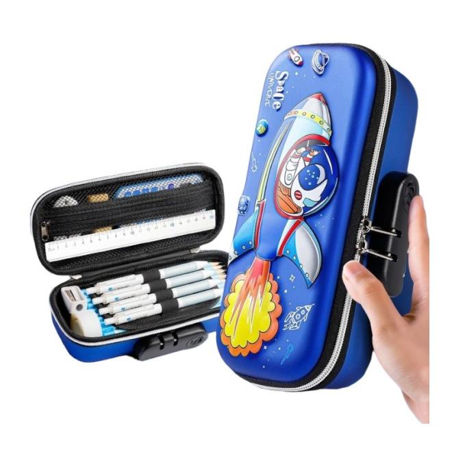 Školský peračník s raketou s kódovým zámkom