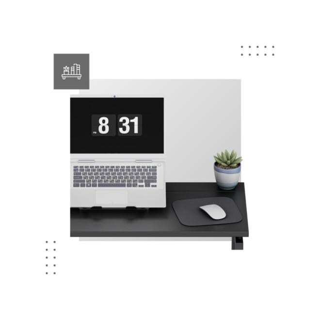 Čierny skladací písací stôl Mark Adler LEADER 1.5 BLACK