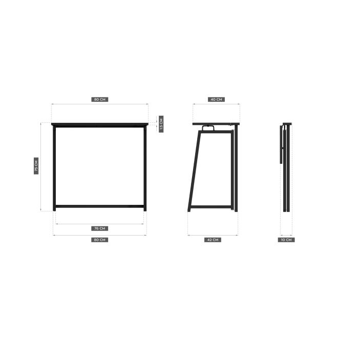 Čierny skladací písací stôl Mark Adler LEADER 1.5 BLACK