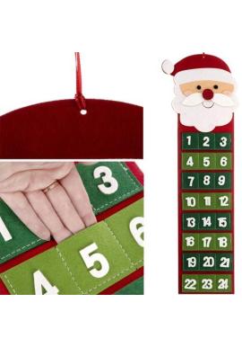 Visiaci adventný kalendár s prázdnymi vreckami