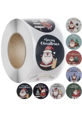 Vianočné nálepky - rolka 500 ks