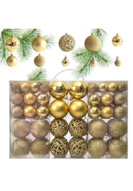 Zlatá sada vianočných gúľ - 100 ks
