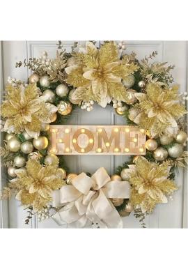 Zlatý kvet s brokátom na stromček