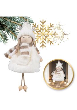 Vianočný biely anjel na stromček