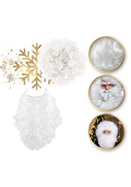 Súprava parochne a brady Santa Clausa