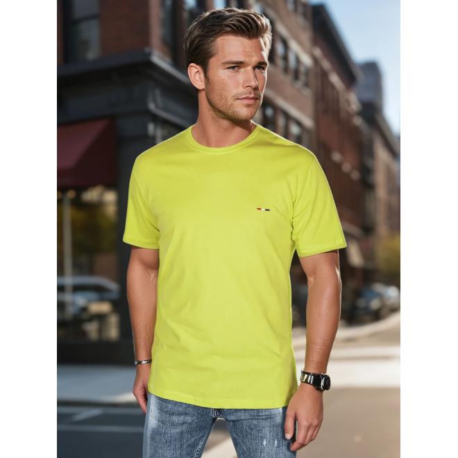 Pánske žlté tričko s výšivkou RX5637