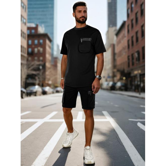 Tepláková pánska súprava čiernej farby AX0811