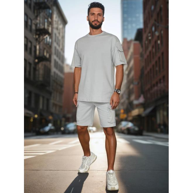 Tepláková pánska súprava sivej farby AX0797