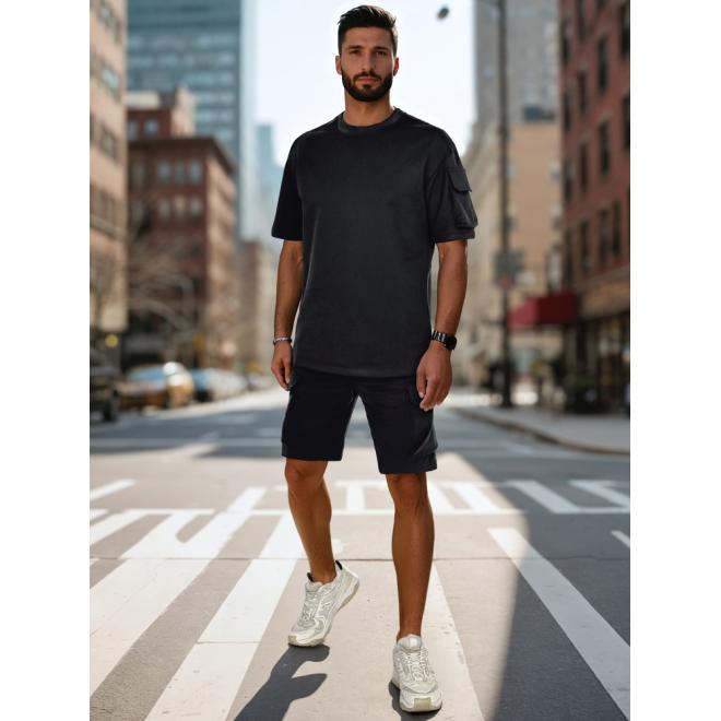 Pánska čierna tepláková súprava AX0799