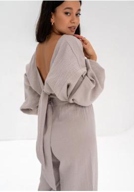 Mušelínový letný top MOSQUITO béžovej farby v akcii