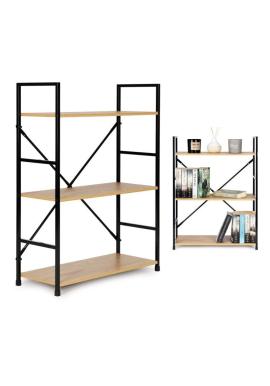 Drevený regál s 3 policami v loft štýle