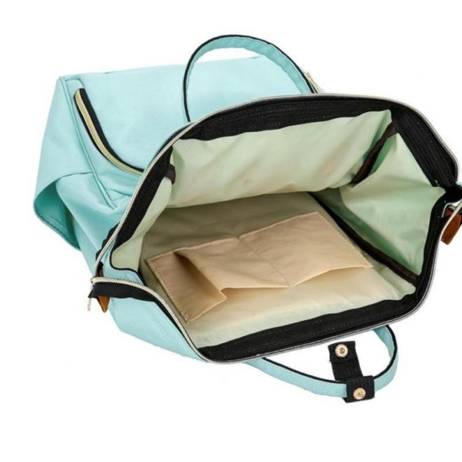 Funkčný mätový ruksak pre mamičky a oteckov