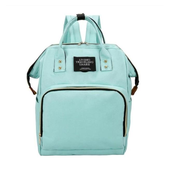 Funkčný mätový ruksak pre mamičky a oteckov