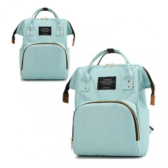 Funkčný mätový ruksak pre mamičky a oteckov