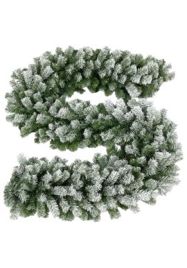 Zasnežená hustá vianočná girlanda 29 cm/2,7 m