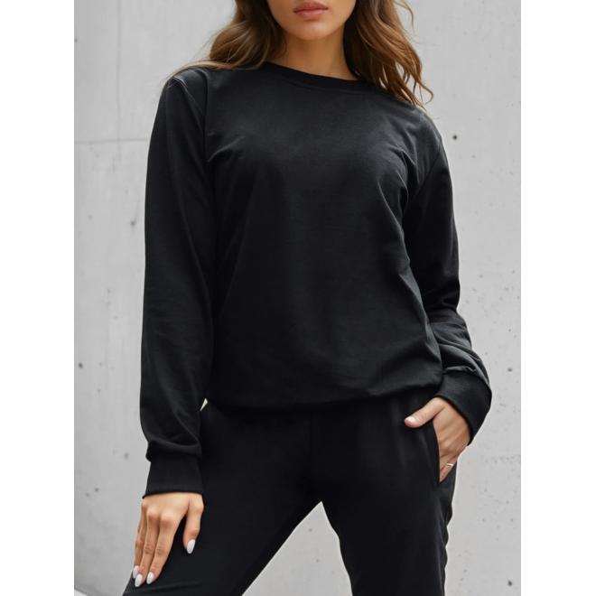 Klasická čierna dámska mikina BY1545